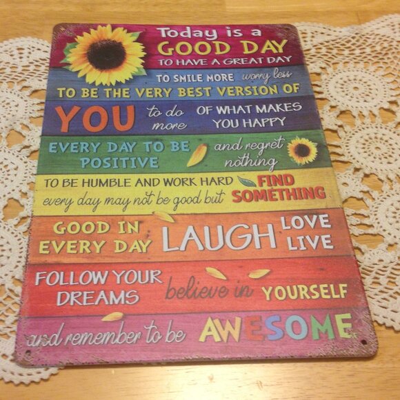 Inspirational, positive vibes wall art - Picture 1 of 5